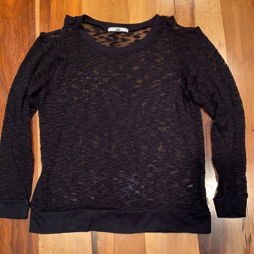 NWOT- VANS OFF THE WALL KNIT LONG SLEEVE SHOULDER CUT OUT SHIRT- WOMENS SIZE XS